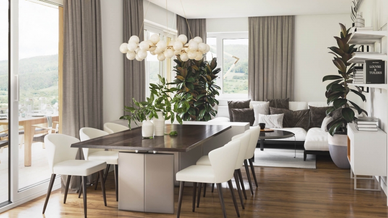 Virtual Staging for a Light Dining Room