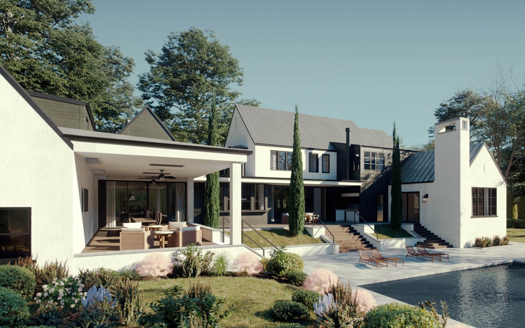 Exterior and Landscape Visualization for a Mansion