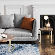 A Virtually Staged Elegant Living Room