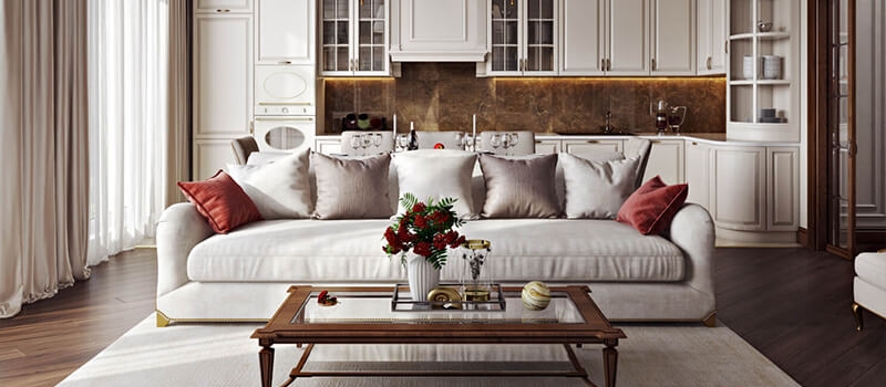 Virtual Staging for a Living Room