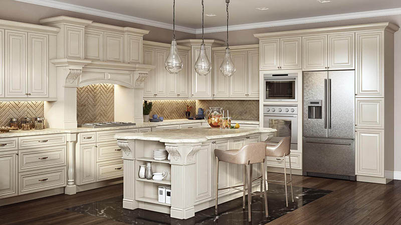 A Virtually Staged Photo of a Kitchen with Decor and Furnishing