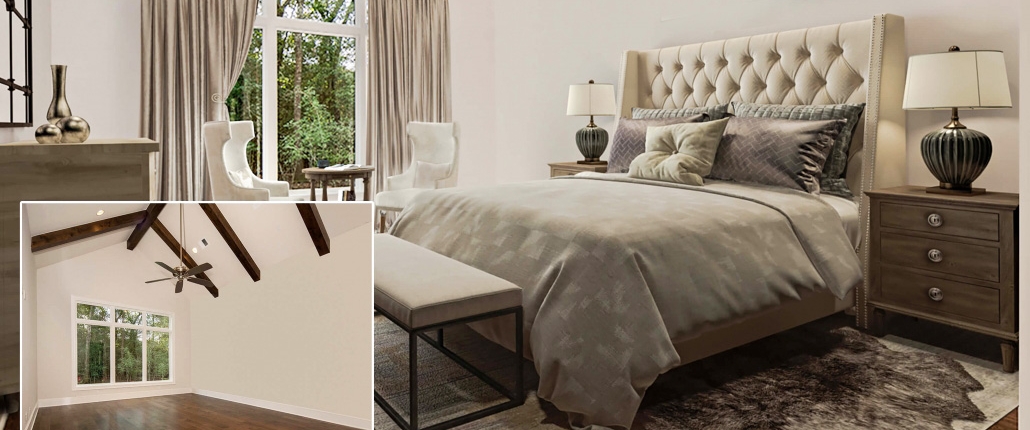 Virtual Staging of a Serene Bedroom