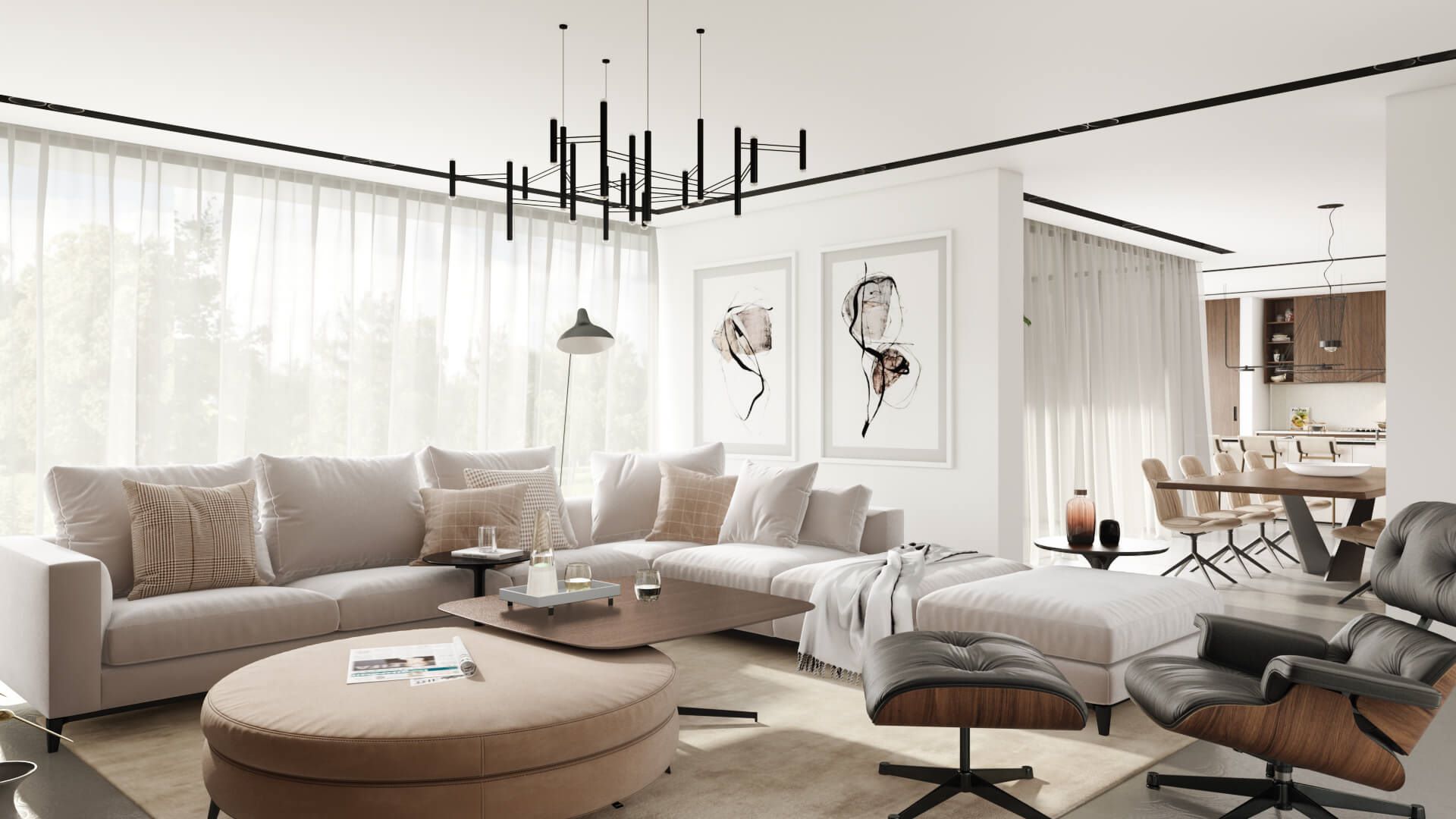 Virtual Furniture For Real Estate, Living Room Realtors