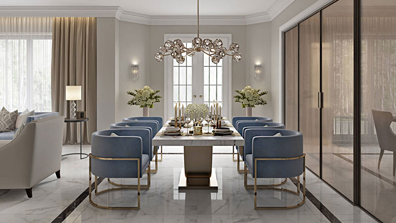 Virtually Staged and Photoshopped Dining Zone