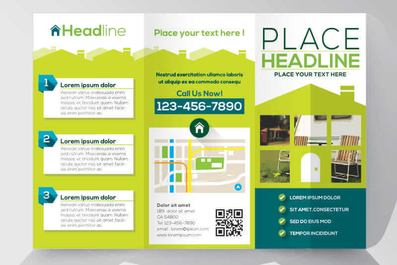 A Vector Image of a Brochure Design for Property Promo