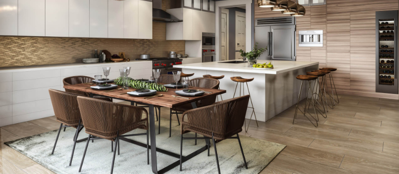 CGI of Modern Open Kitchen Ready to Be Used for Real Estate Listings