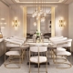 Photorealistic 3D Render of a Dining Area in the Beige Color Palette